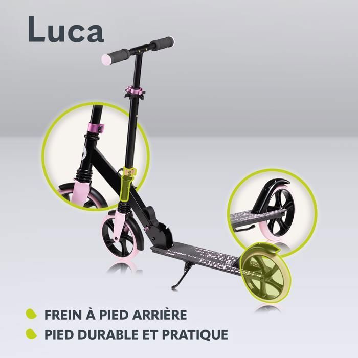 Scooter - LIONELO - Luca - Up to 100kg - Pink - 20cm wheels