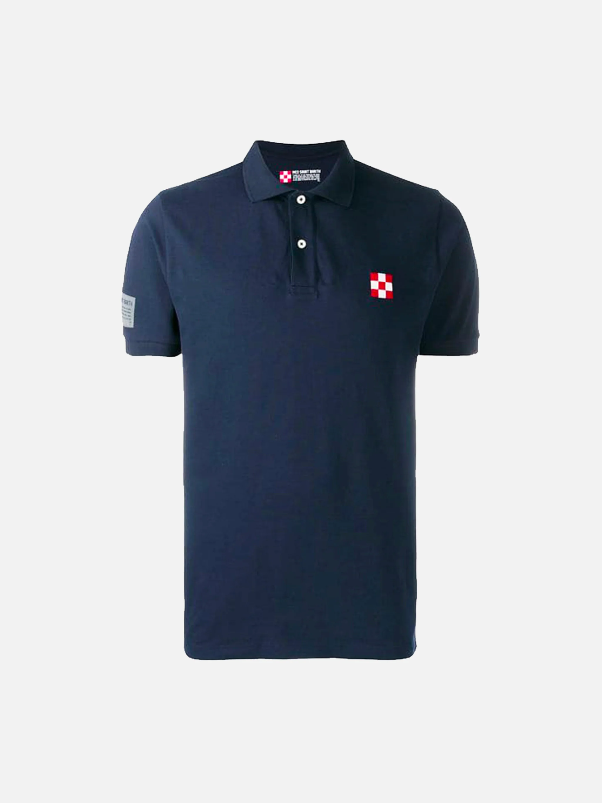 Polo piqué pour enfant avec broderie sur le devant et imprimé au dos
