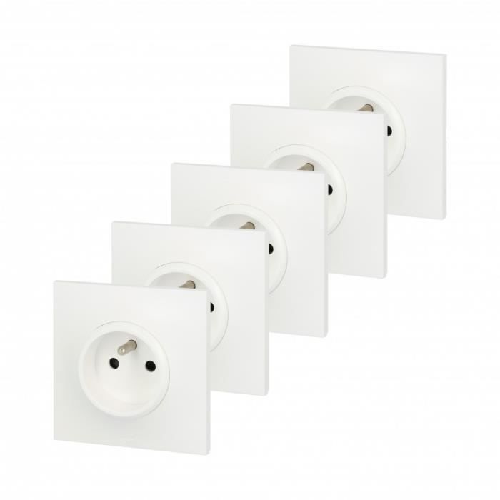 Enchufes eléctricos - LEGRAND - Neptuno - Blanco - 2P+E - Listos para instalar