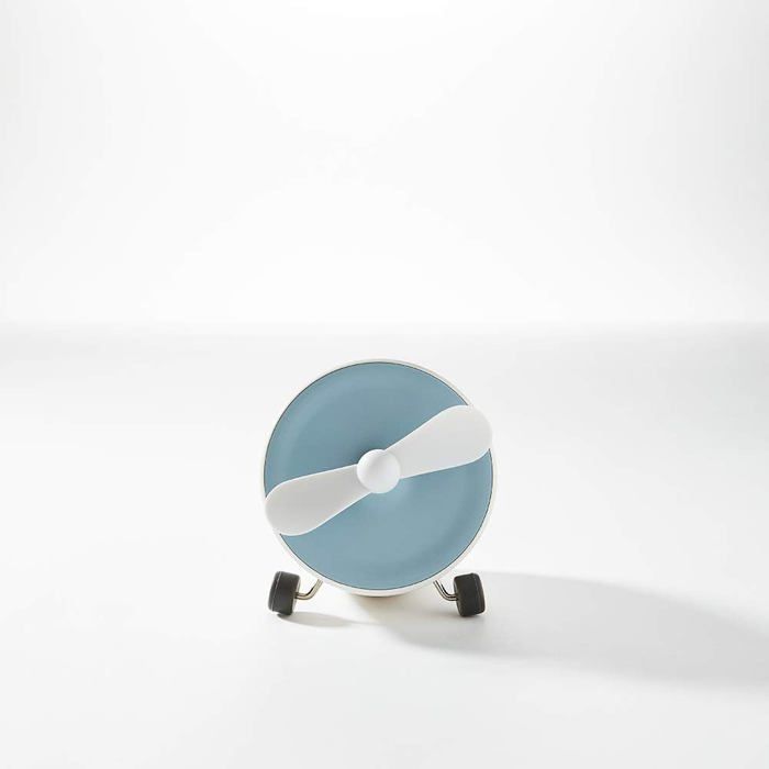 POUT EARS1 Draagbare Bluetooth-luidspreker met miniventilator, draadloos, lange batterijduur, blauw