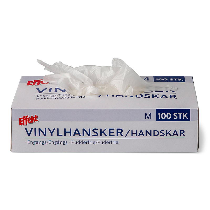 Zachte wegwerphandschoenen maat M, verpakking van 100 stuks, vinyl