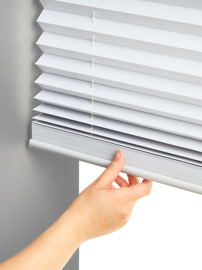 FYN plisirana zavjesa 80x160 cm, prigušljiva, bežična, bijela