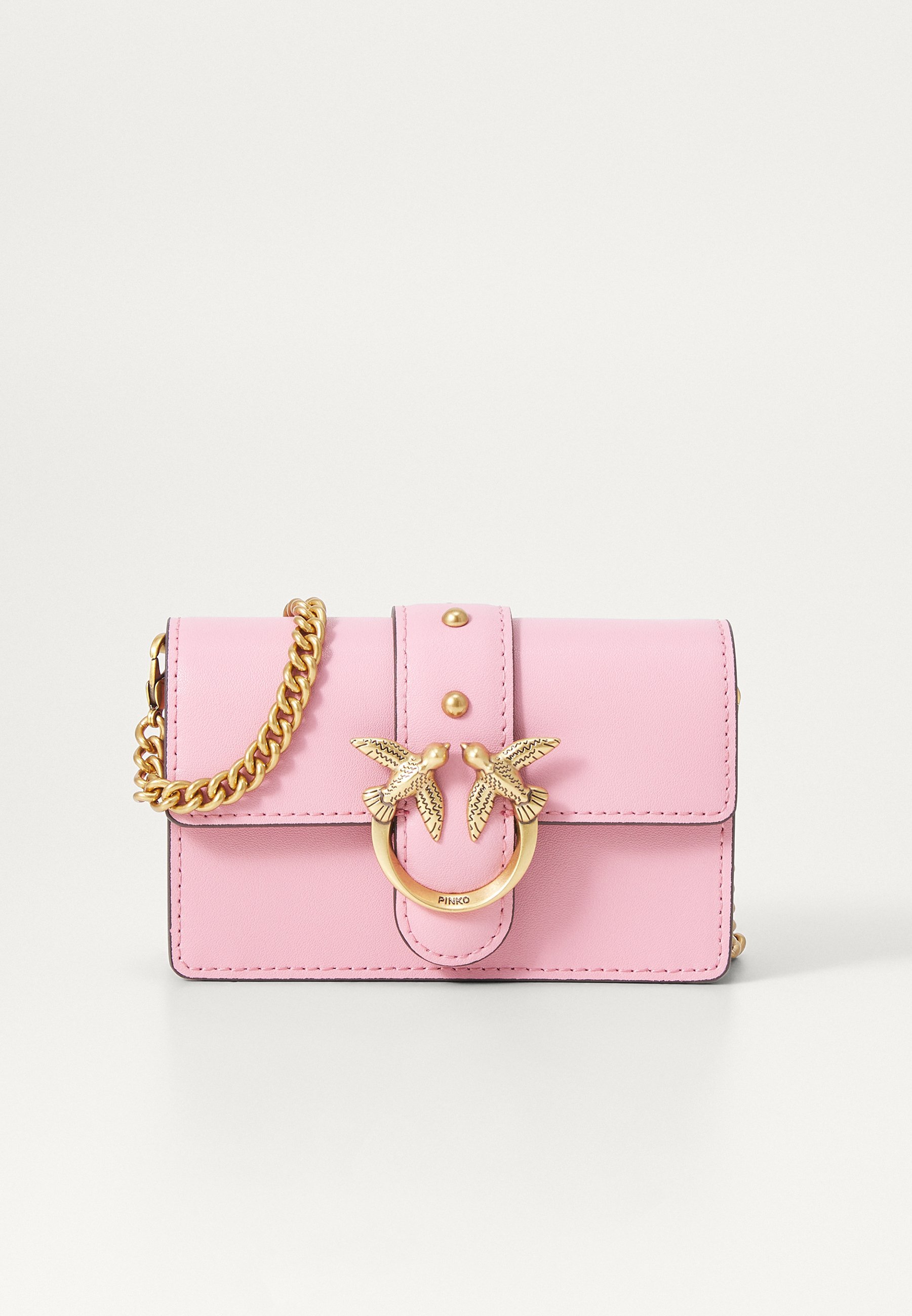 Pinko LOVE ONE MICRO - Borsa a tracolla - rosa rossore/oro antico