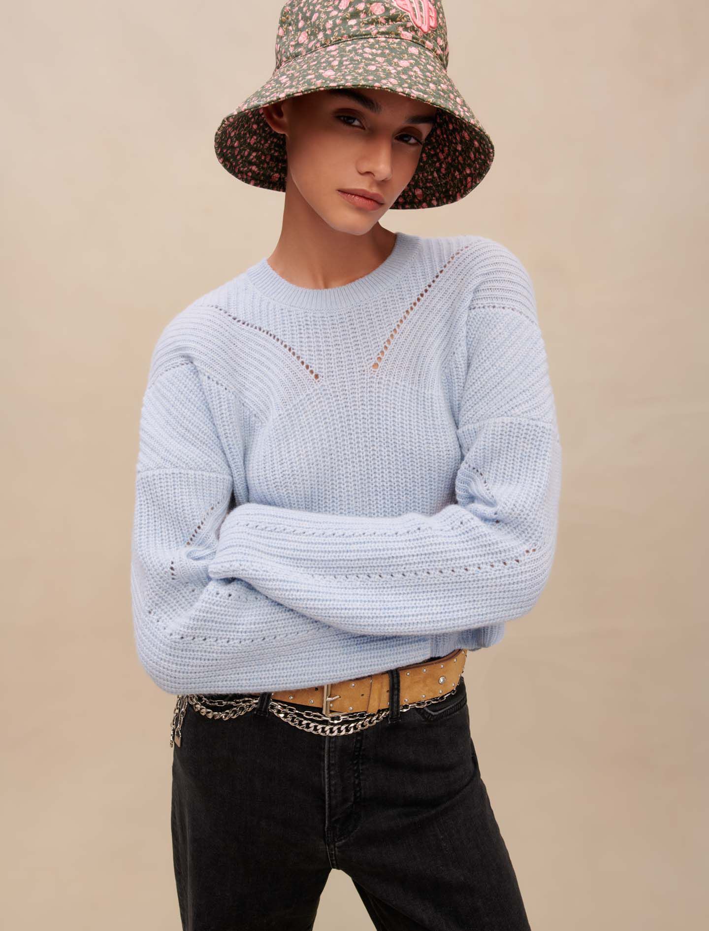Bob wide printed-Bouton de roses
