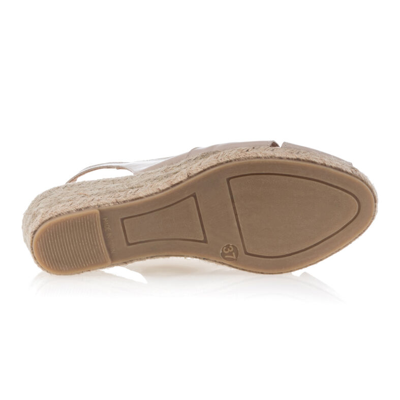 Beige espadriller med tausåle til dame