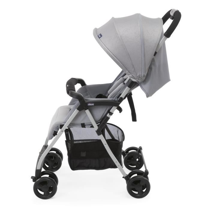 Cochecito compacto CHICCO Ohlala 3 - Desde el nacimiento - Hasta 15 kg - Respaldo reclinable - Barra de seguridad - Gris niebla
