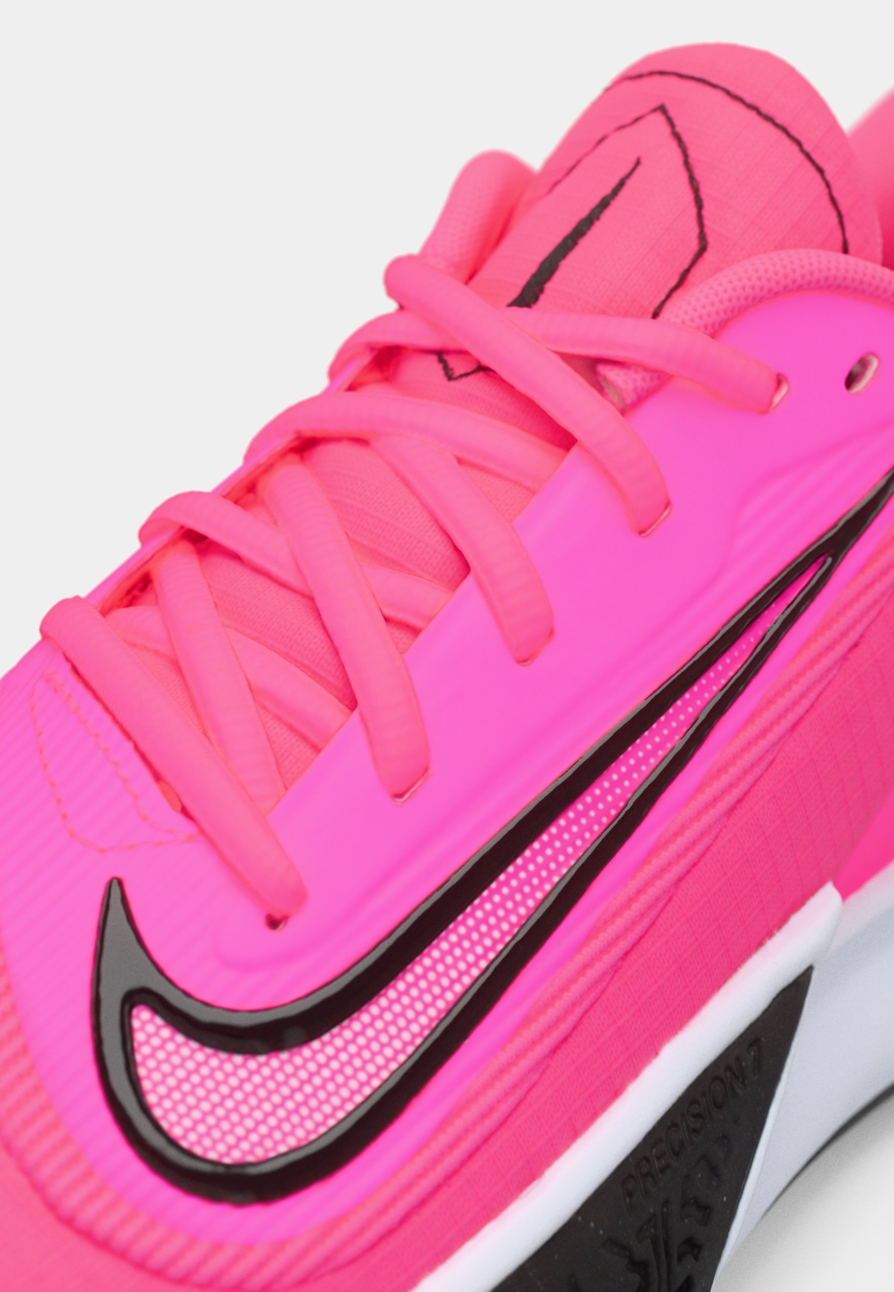 Nike Performance PRECISION VII - Chaussures de basketball - rose vif/noir/blanc