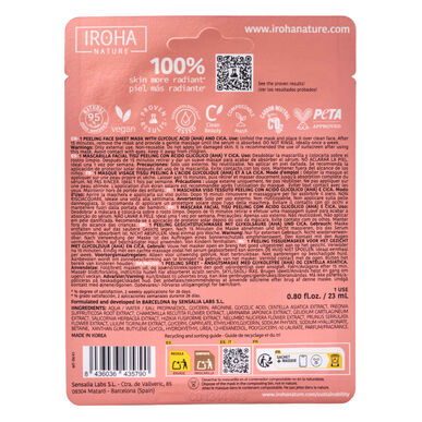 Masque à l'acide glycolique Iroha Nature Perfect Skin Peeling 23 ml