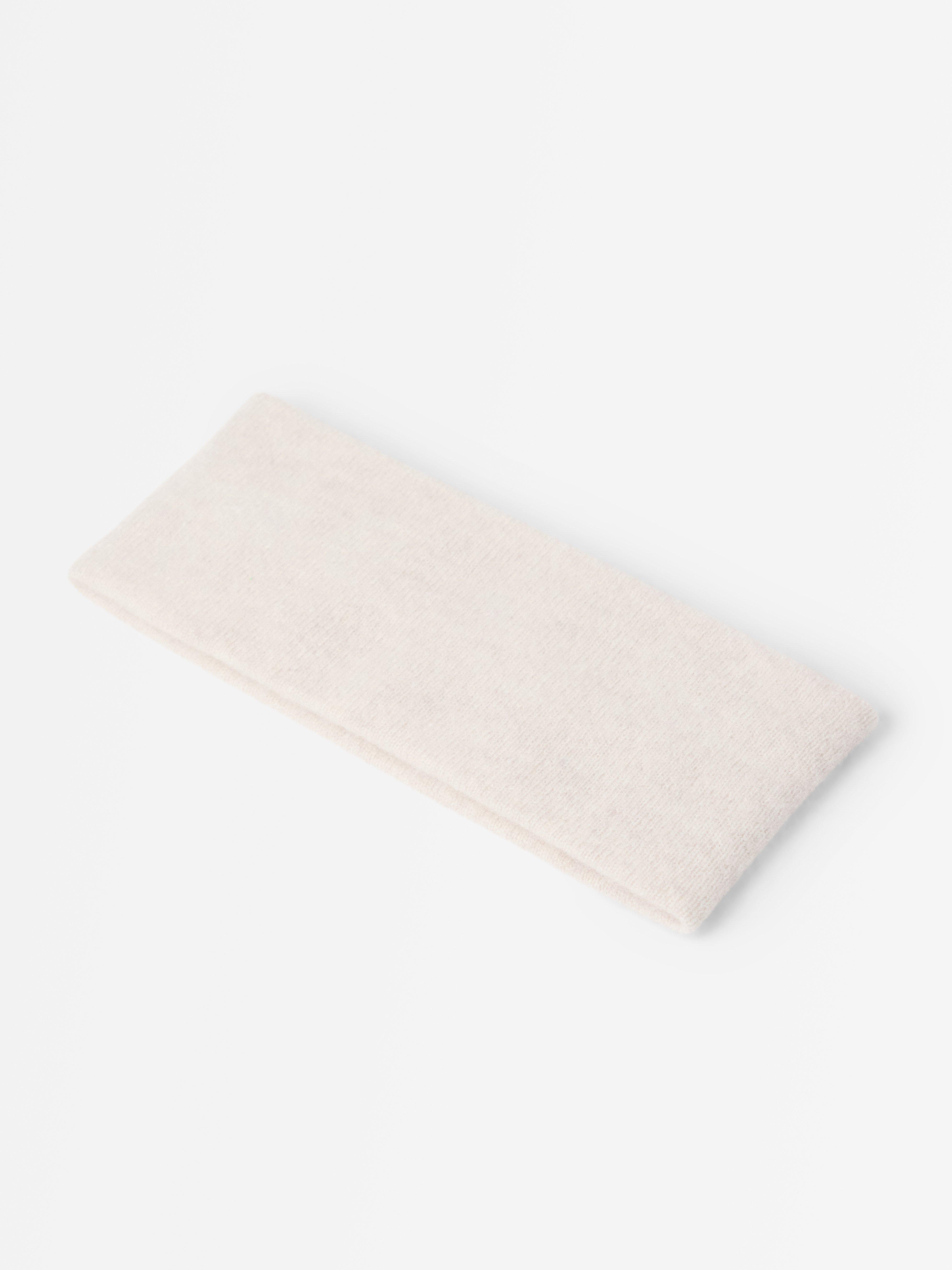 Bandeau en cachemire beige chiné