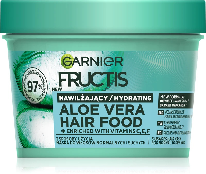 Garnier Fructis Aloe Vera Hair Food vlažilna maska za normalne do suhe lase