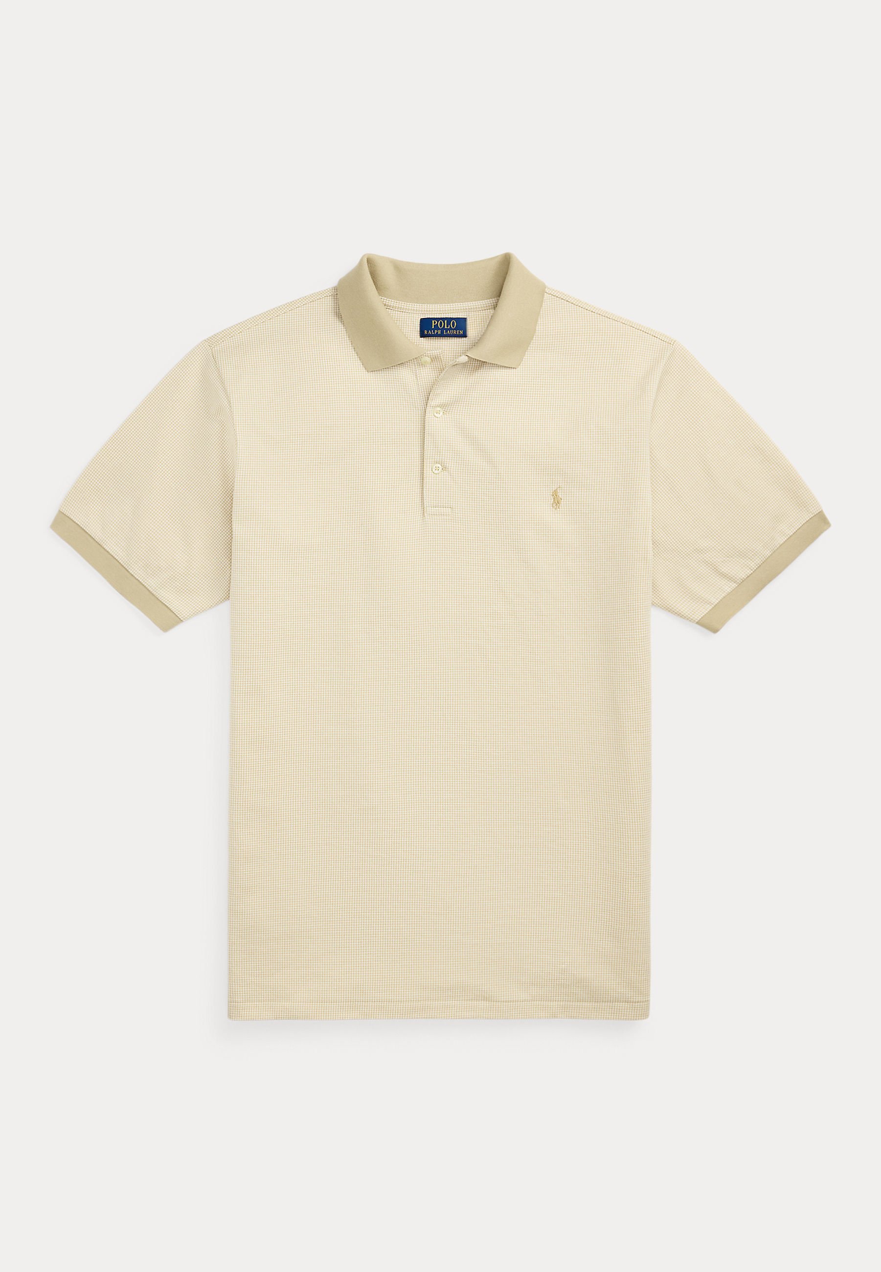 Polo Ralph Lauren Big & Tall POLO SHIRT IN JERSEY A PANNOCCHIO - Polo shirt - sabbia/bianco