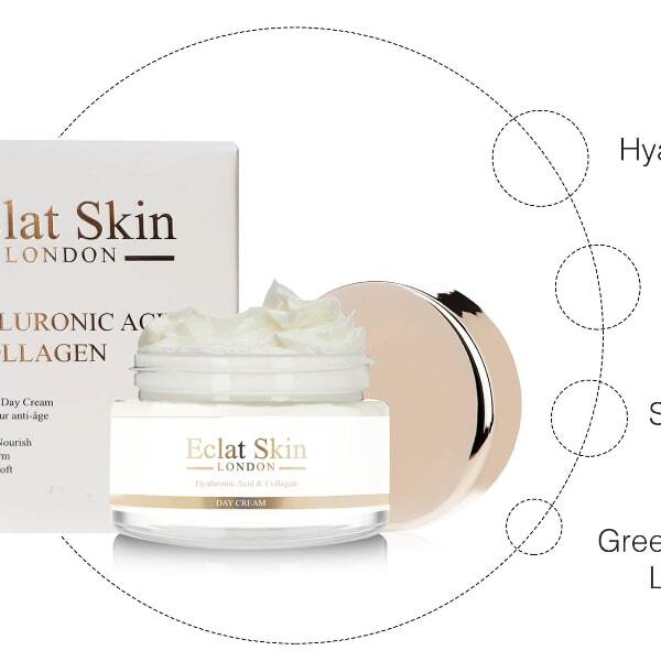 Denní krém Eclat Skin London s kyselinou hyaluronovou a kolagenem 50 ml