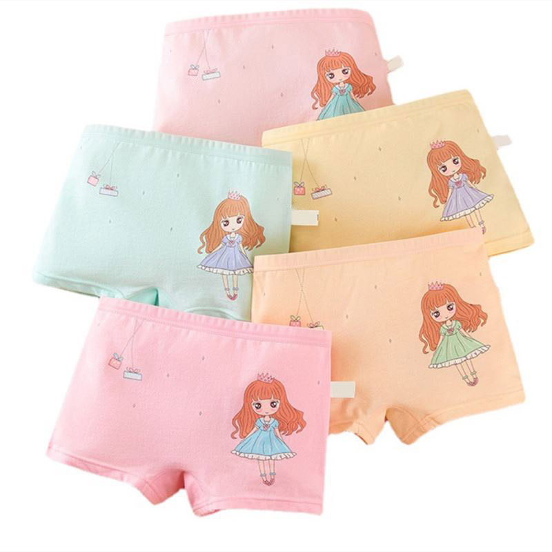 Culottes pour filles, sous-vêtements en coton pour enfants, slips courts à motifs de dessins animés