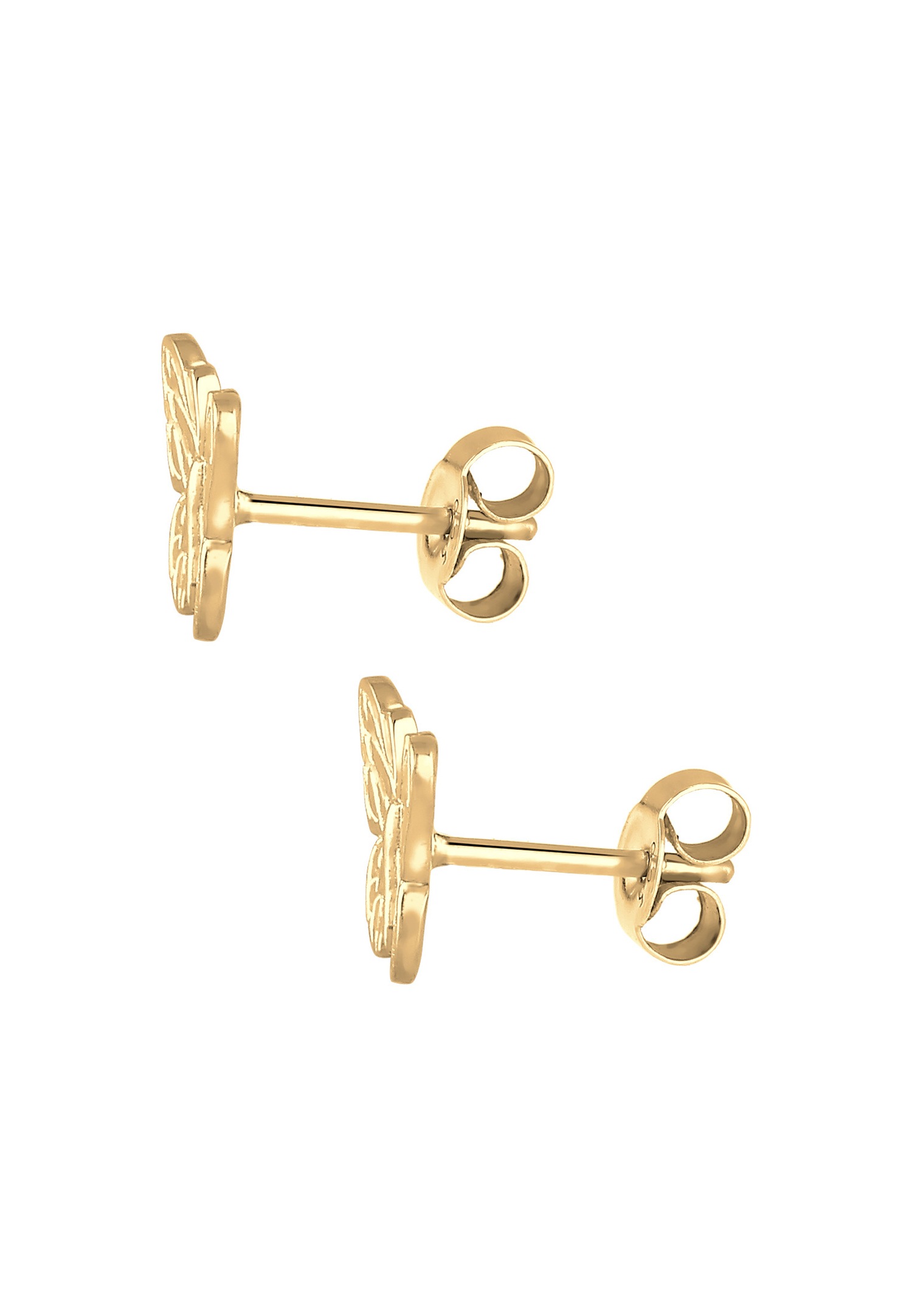 Elli Papillon Clous d'Oreille Femme - Plaqué Or Argent (925/1000)