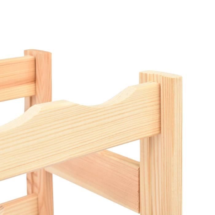 *MAISON BELLE* Casier à Vin - Casier à bouteille Meuble Range Bouteille - Etagère de rangement pour 20 bouteilles Pinède 971874