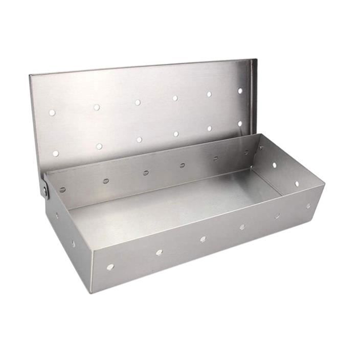 Boîte de fumeur plus épaisse Boîte de fumeur de copeaux de bois Boîte de fumage de poisson Outil de gril de fumeur Accessoires