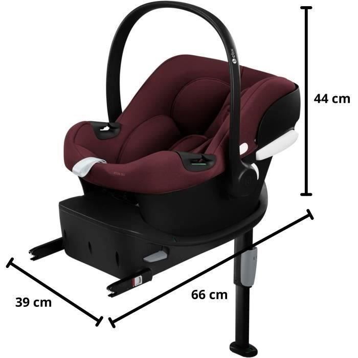 Silla de coche Aton B2 i-Size CBX de Cybex - De 45 a 87 cm - Desde el nacimiento hasta los 13 kg - Hasta los 2 años - Base One incluida - Roja