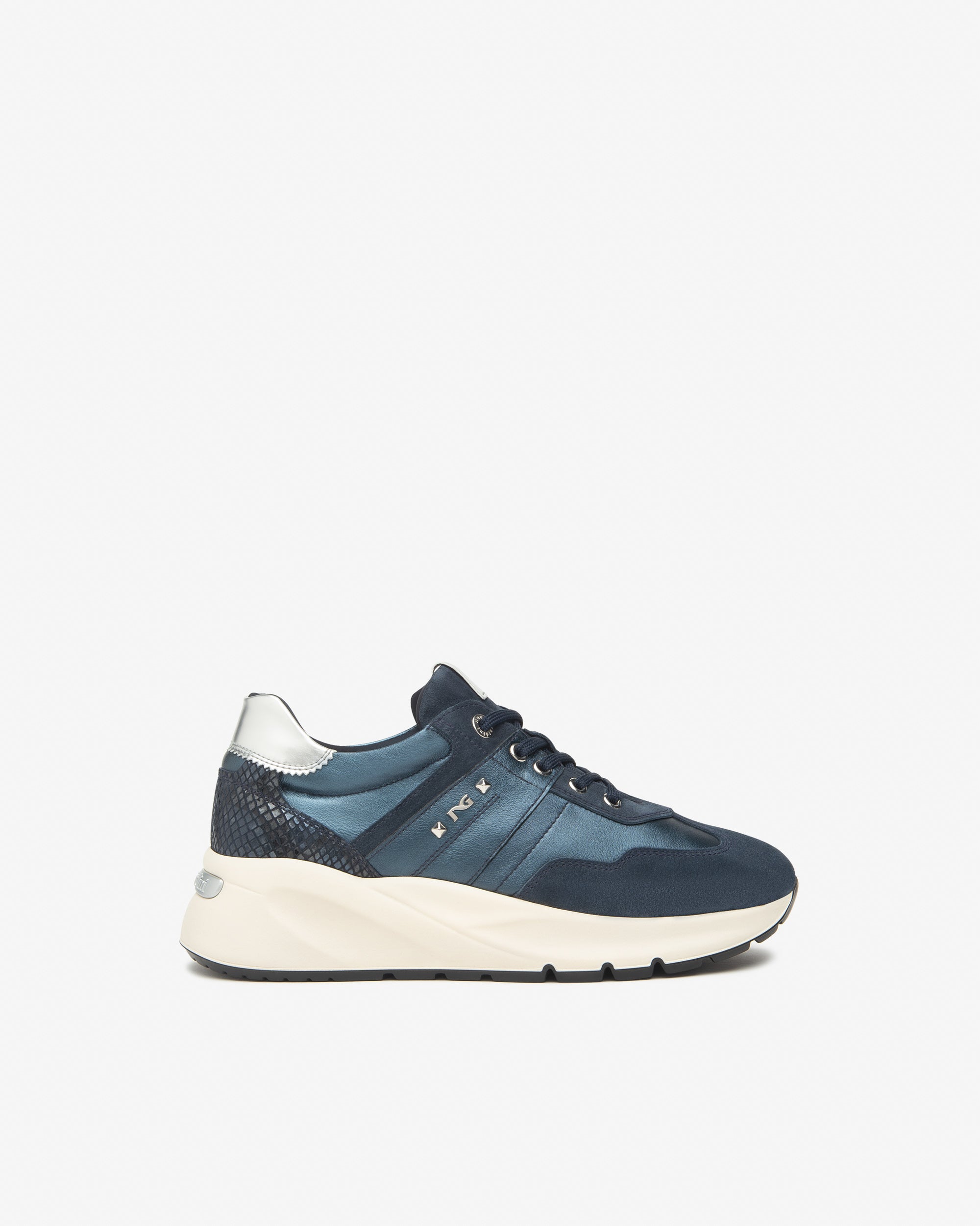  Damen-Sneaker aus Wildleder, Leder und technischen Materialien