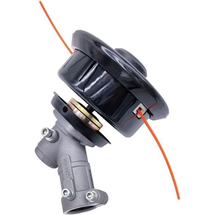Cabezal de hilo para desbrozadora - Hilo de nailon doble - M10x1.25 - Apto para cortacéspedes y motores de gasolina.