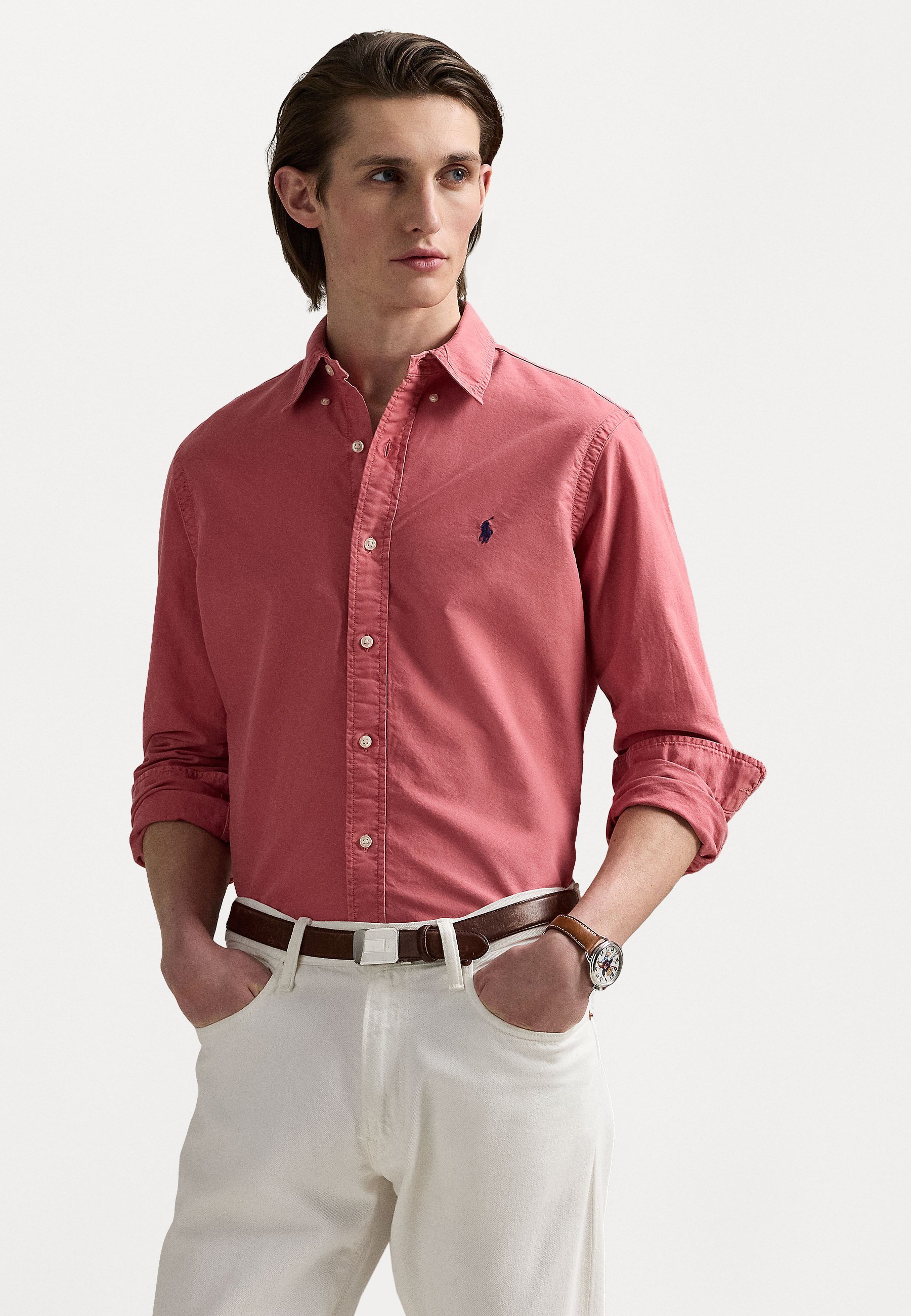 Polo Ralph Lauren Slim Fit Geverfd Oxford Shirt - Shirt - adirondack berry