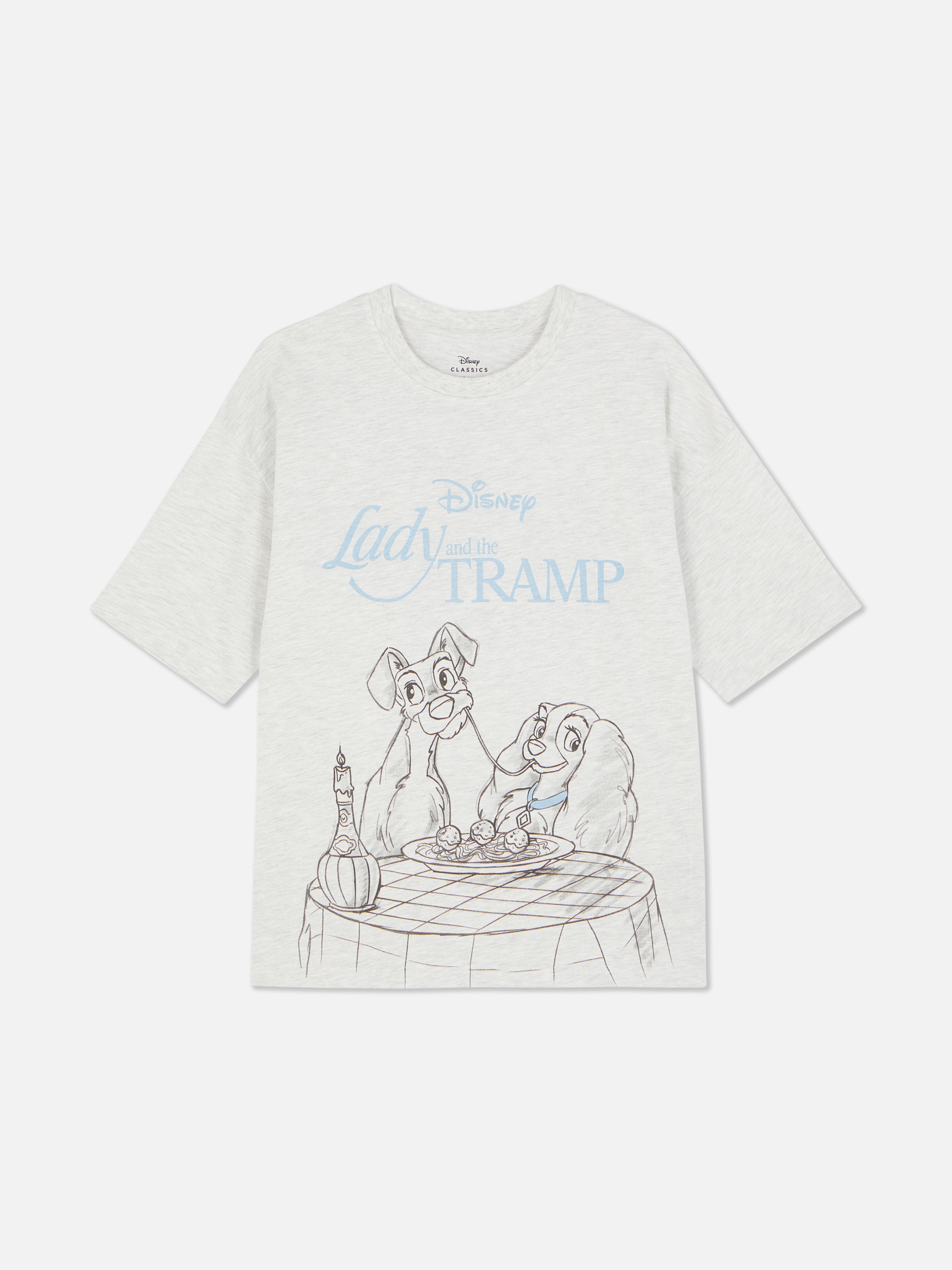 Top de pijama Disney Doamna și Vagabondul Un top de pijama relaxat cu mânecă scurtă din jerseu și imprimeu Disney