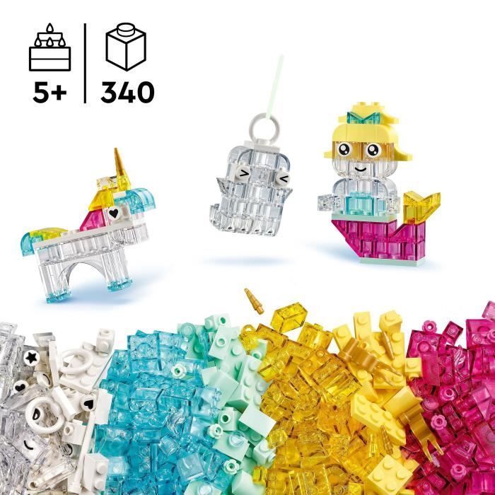 LEGO Classic 11040 La scatola magica trasparente dei mattoncini - Set di costruzioni per bambini di 5 anni