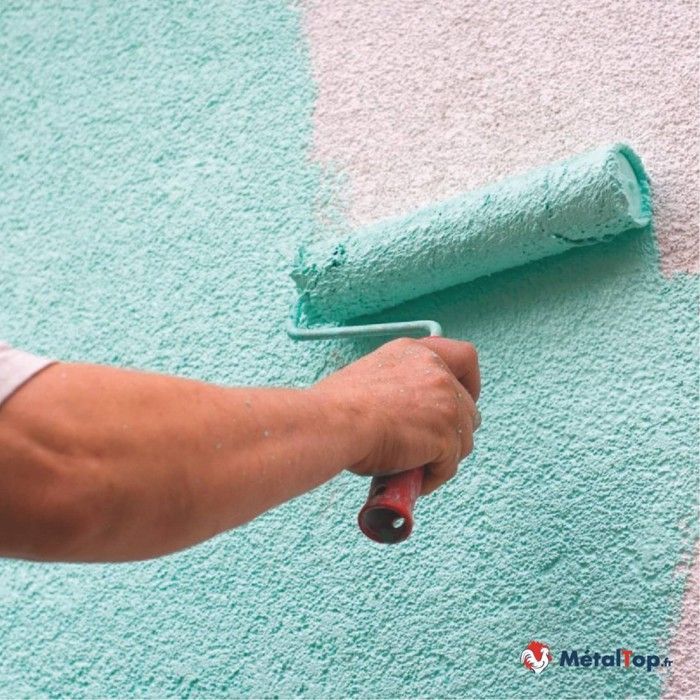 Peinture Mur Exterieur - Pot 5 L    - Metaltop - 5020 - Bleu océan