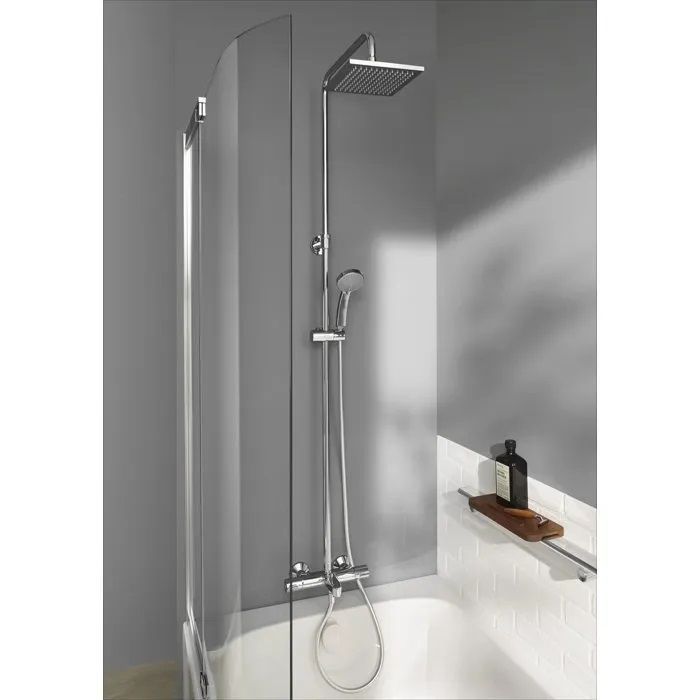 Colonne bain-douche thermostatique- Jacob Delafon - JULY - Chrome - Sortie bain 19 L/min