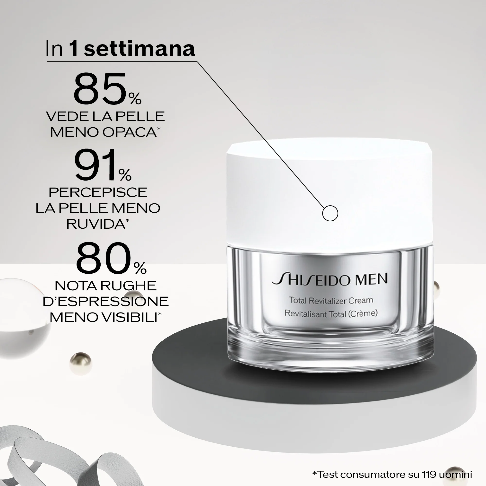 Men Smn Total Revitalizer Holiday Kit - Cofanetto Antirughe, Crema viso giorno effetto globale