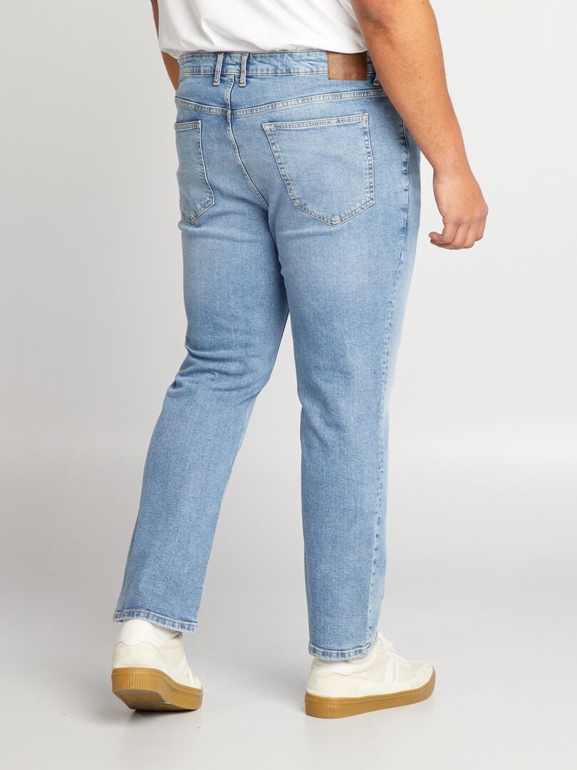 Calça jeans reta com 5 bolsos - Tamanho 34 - Azul