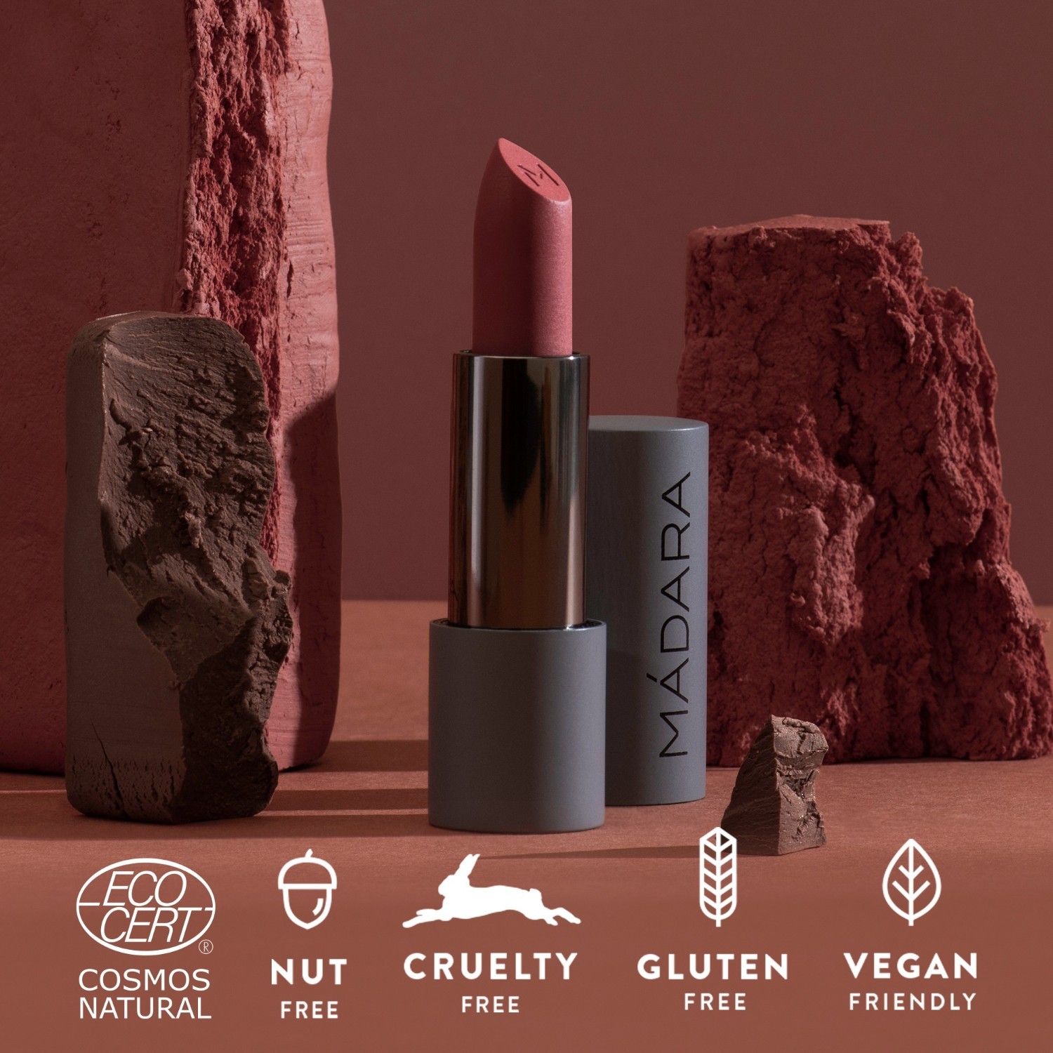 MÁDARA Lippenstift grima krēms VELVET WEAR matēts krēms - 3,8 g