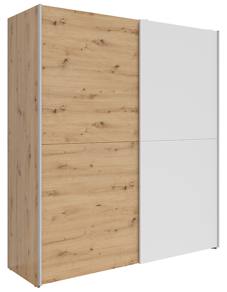 Szafa przesuwna Time 2 170 cm dąb artisan/biały