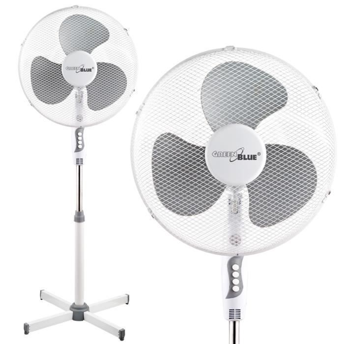 Ventilador de pedestal GreenBlue GB560 - 40W - 3 velocidades - Oscilación
