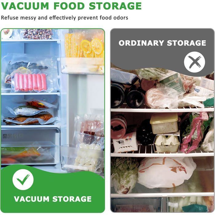 Bolsas para envasar al vacío de alimentos, 3 rollos: 20X1/28X2/X500 cm, rollo para envasar al vacío de alimentos sin BPA, película para envasar al vacío de alimentos Ga[MA386]