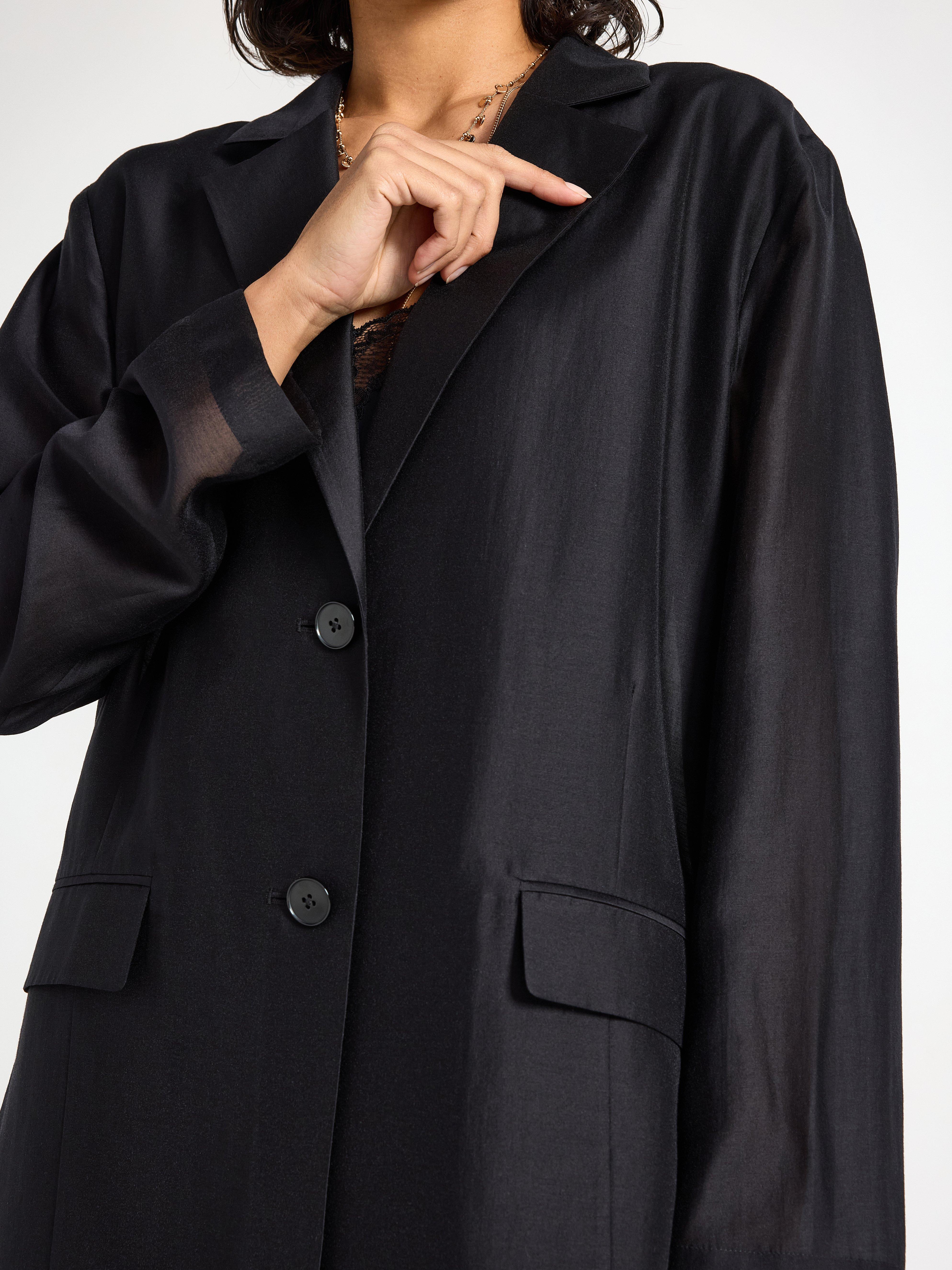 Dünner Blazer, schwarz