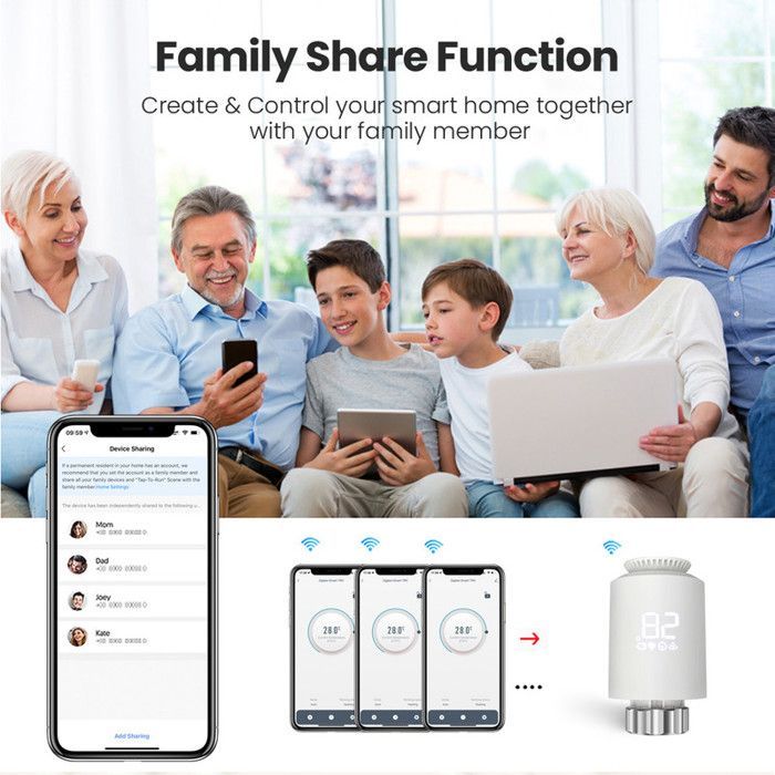 Tête Thermostatique Intelligente - ZigBee 3.0 Alexa Google - Programmation 7J - 2 Pack - Radiateur Chauffage Domotique