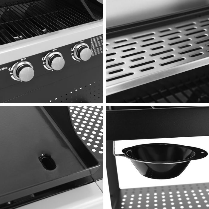 VESUVIO gas barbecue duo - 3 burners + 3-burner griddle