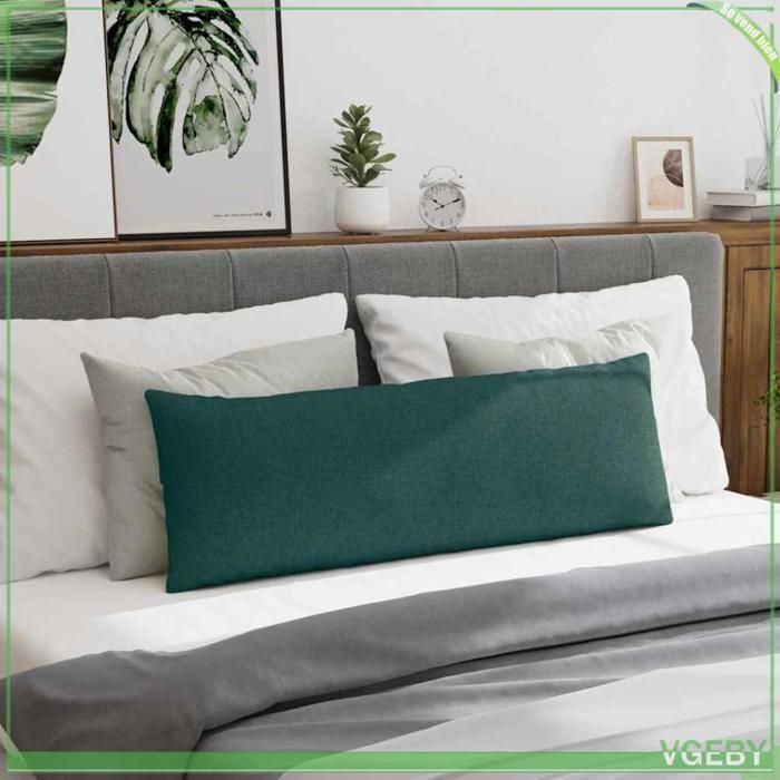 Coussins de canapé - ABI - 2 pcs - Vert foncé - 120 x 40 cm - Housses amovibles