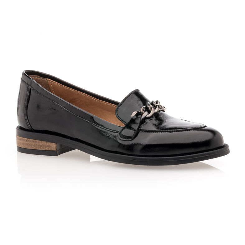 Schwarze Damen-Loafer/Bootsschuhe