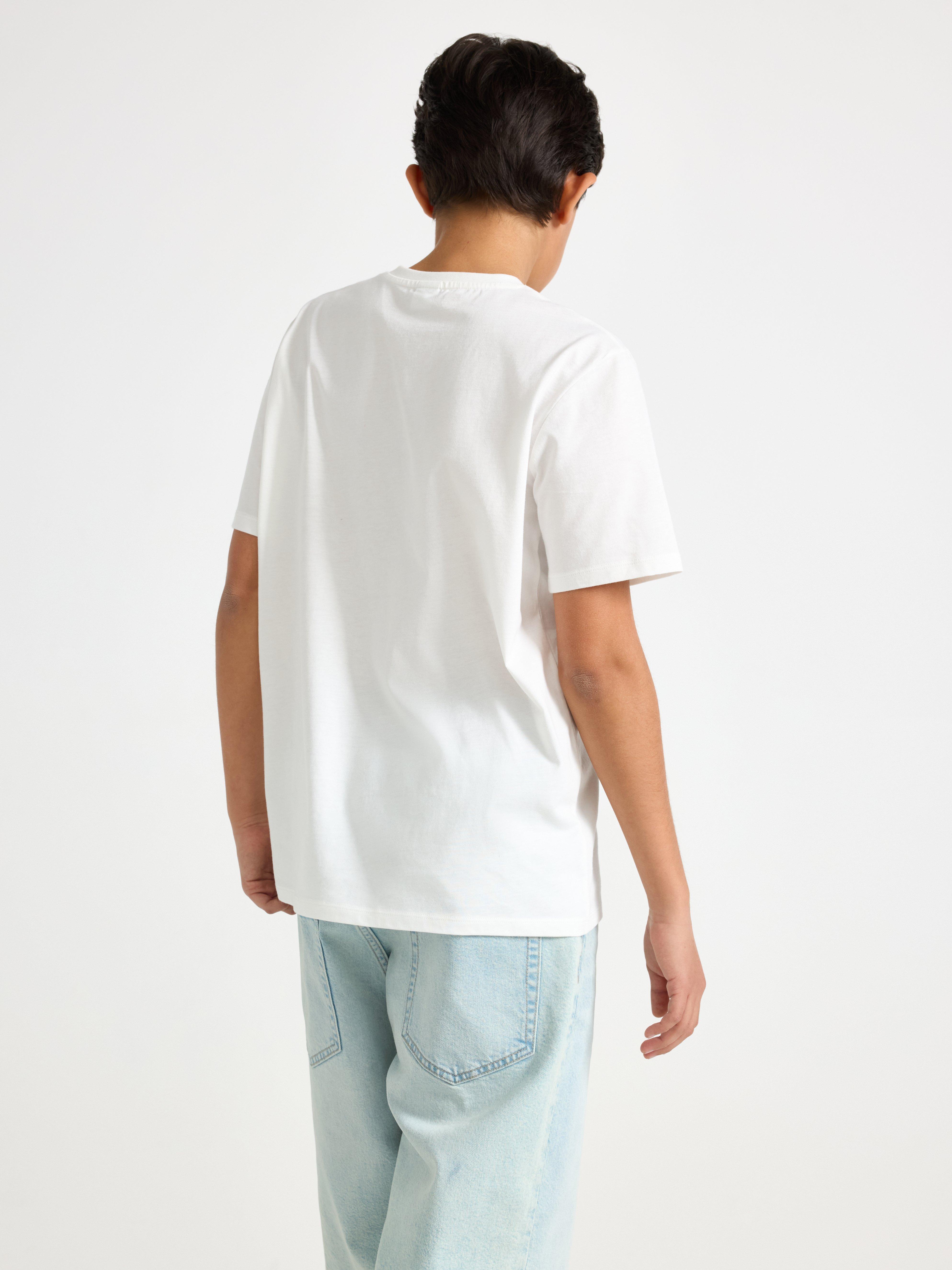 Tricou cu decolteu în V Off White