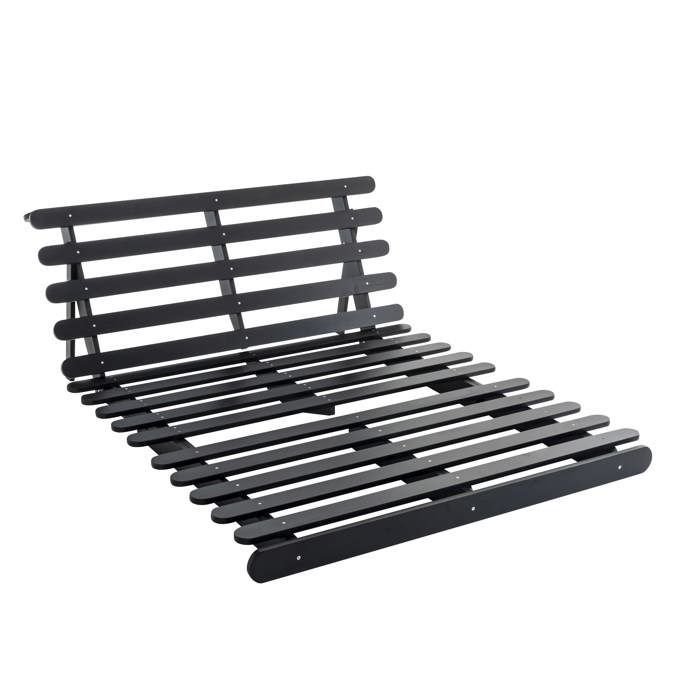 Struttura futon 140x200 cm in legno massello nero - Black - Terre de Nuit