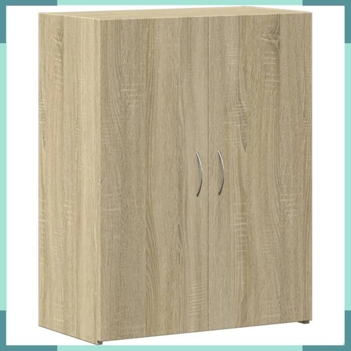 ASHATA Sonoma Oak Engineered Wood Filing Cabinet - FHE840767