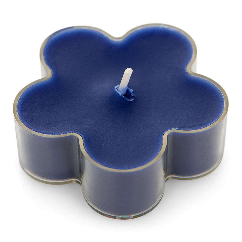 Velas de té, paquete de 6 unidades, rojo/blanco/azul.