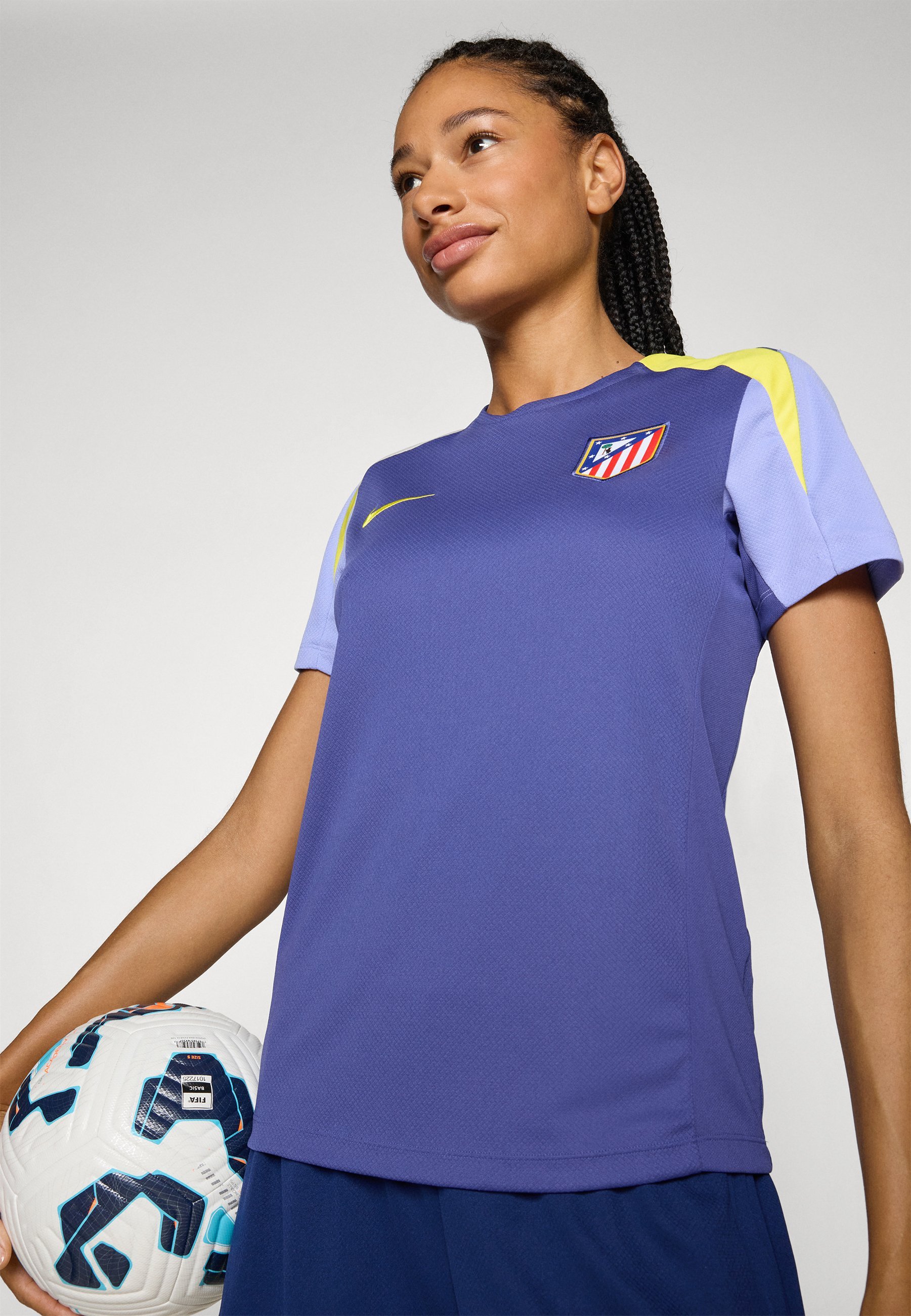 Nike Performance ATLETICO MADRID STRIKE TOP - Klubbklær - dark purple dust/light thistle/vibrant yellow