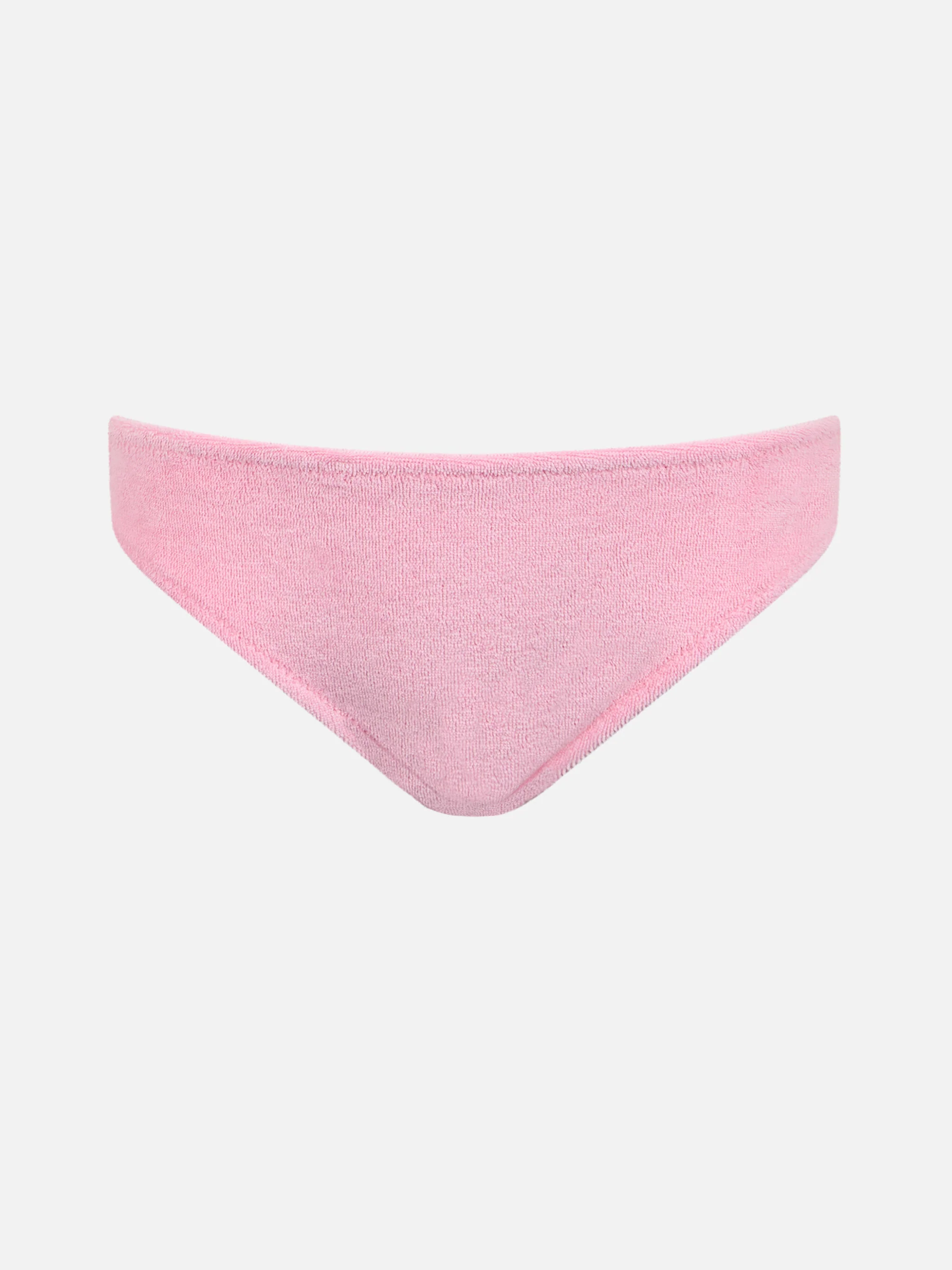 Slip da bagno da bambina in spugna rosa con fiocco