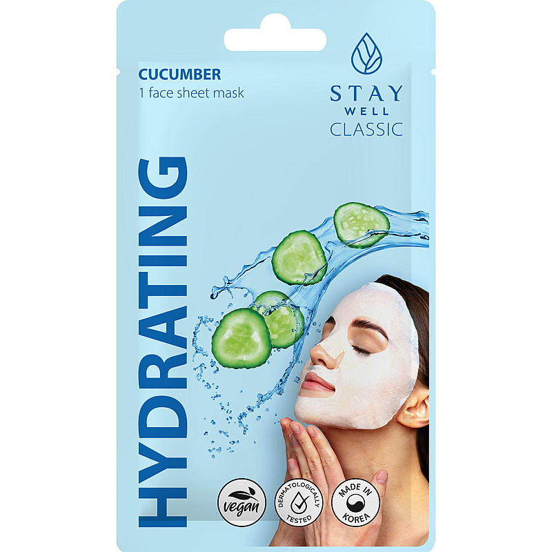 Klassische feuchtigkeitsspendende Gesichtsmaske von Stay Well