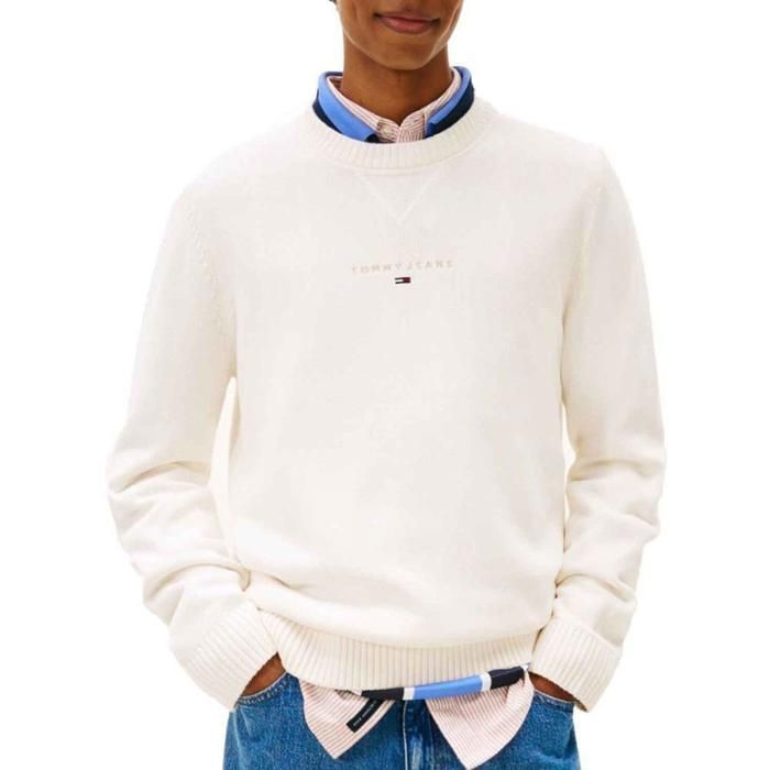 Tommy Hilfiger Linears Men's White Sweater