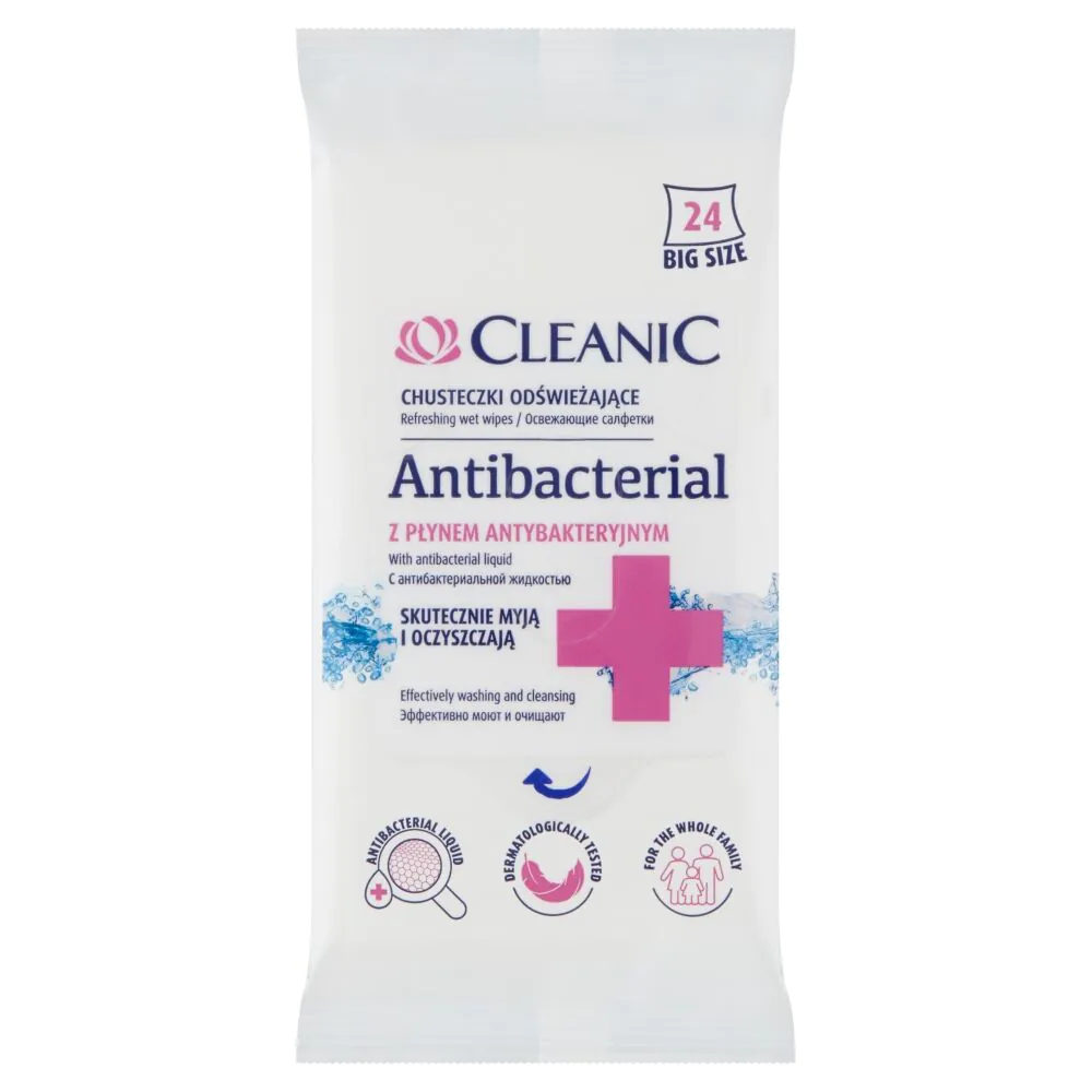 Cleanic Chusteczki odświeżające Antibacterial
