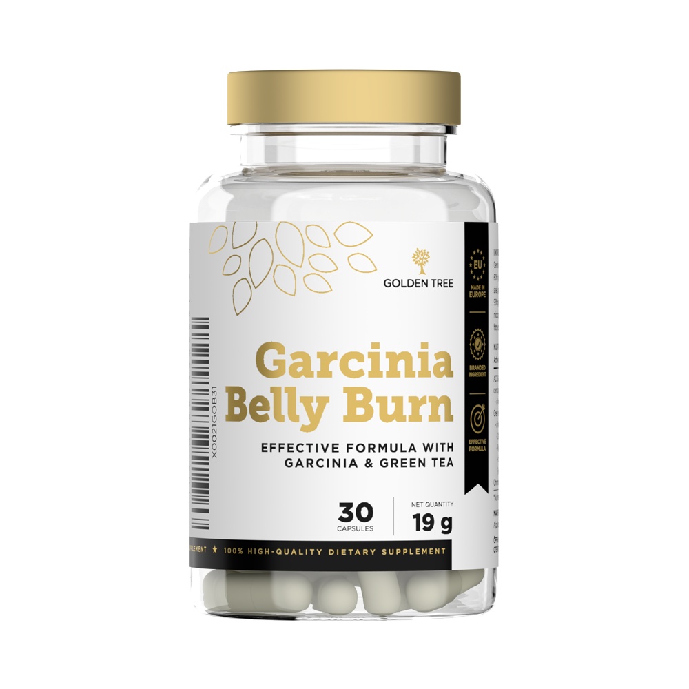 Golden Tree Garcinia vēdera apdegumu uztura bagātinātājs - 30 kapsulas