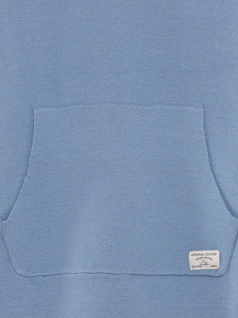 Gebreide trui met ronde hals - BLAUW